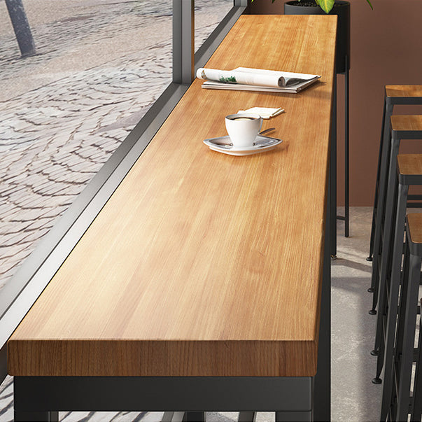 Industrial 1/2/7 Pieces Solid Wood Bar Table Set Rectangular Counter Set