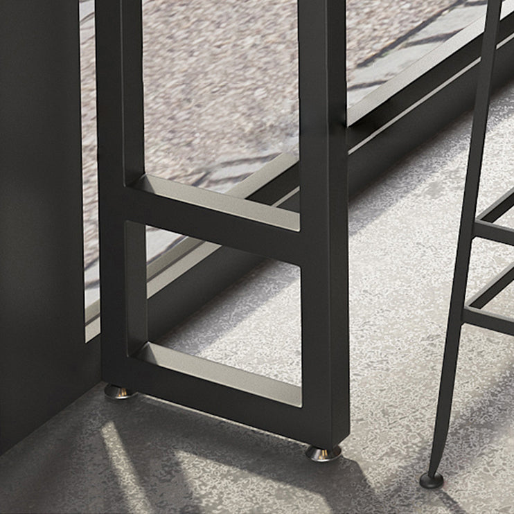 Industrial 1/2/7 Pieces Solid Wood Bar Table Set Rectangular Counter Set