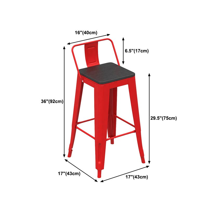 Black and Red Counter Set Industrial 1/4 Pieces Rectangle Wood Counter Set