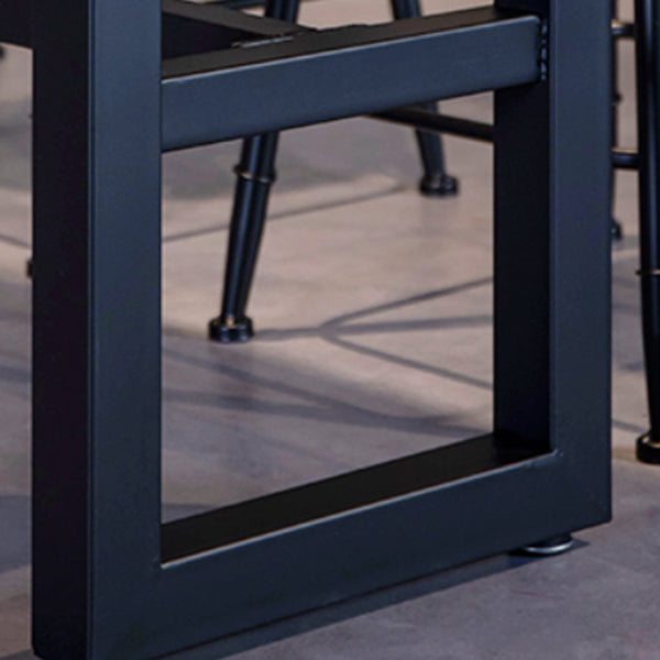 Modern 1/4/6/7 Pieces Bar Table Set Rectangle Wood Counter Table with High Stools for Cafe