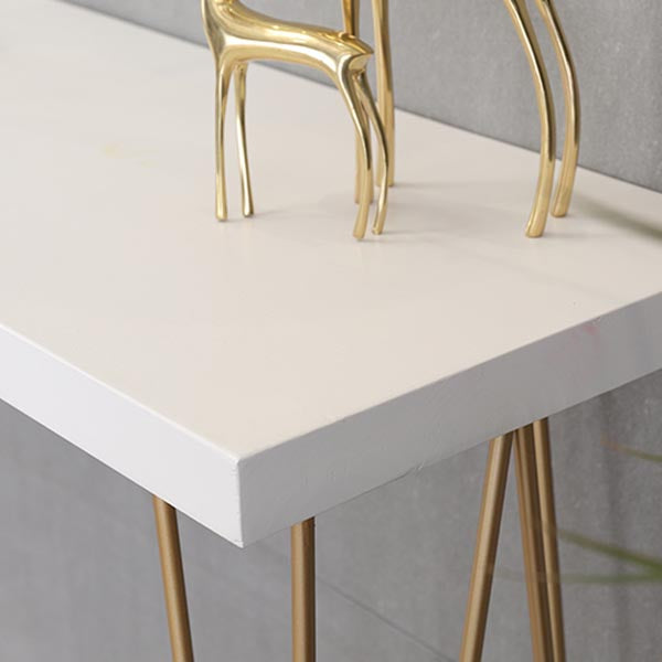 Glam Bar Table Set 1/2/5/9 Pieces Rectangle Bistro Set in White and Gold