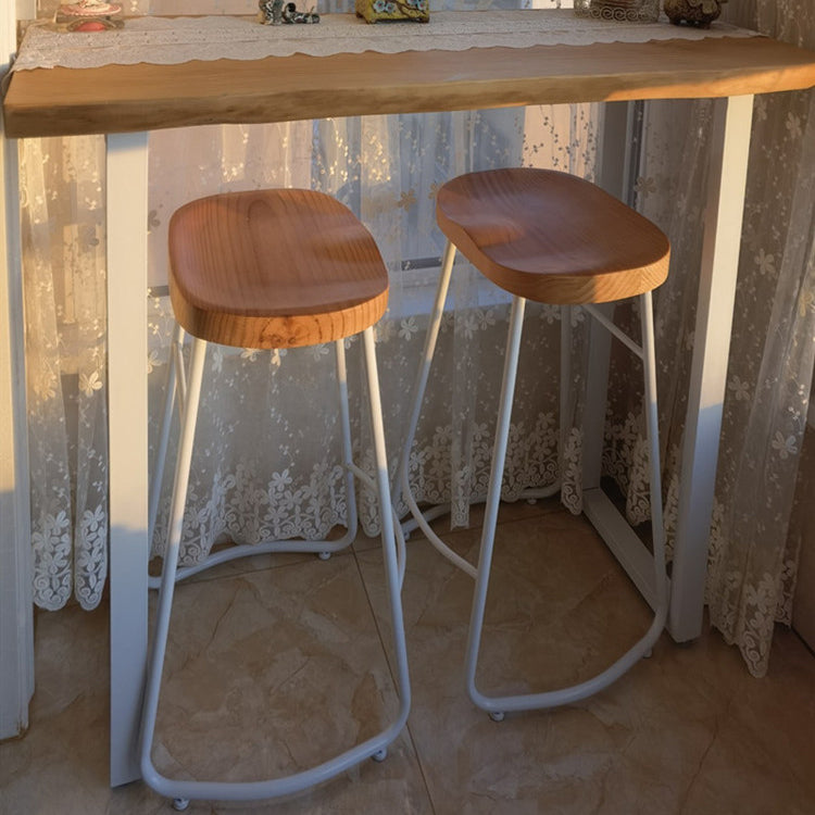 1/3 Pieces Modern Rectangular Bar Table Set Wooden Counter Table with High Stools