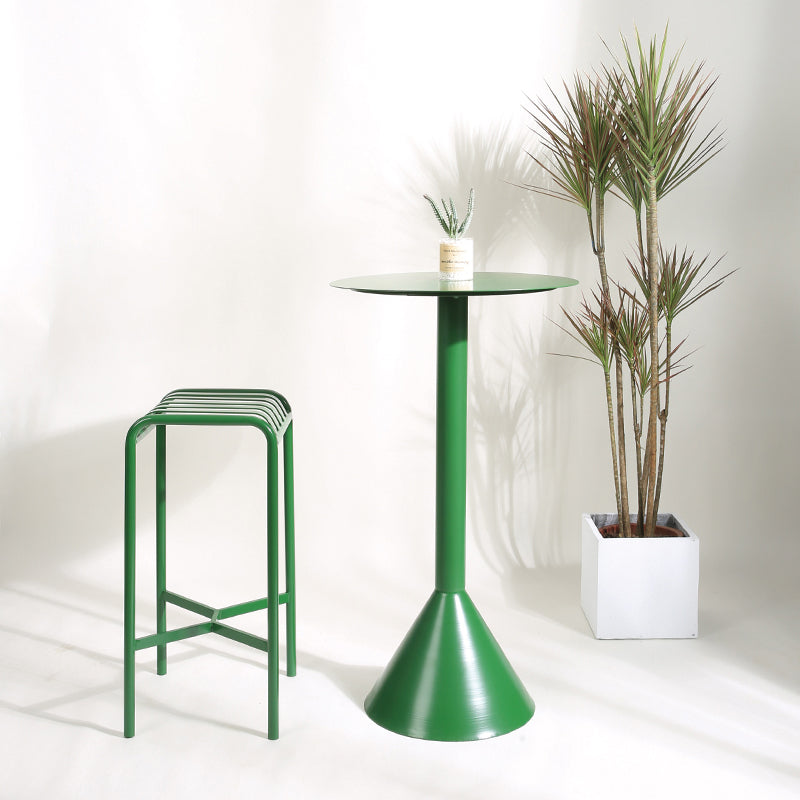 Modern Metal Pub Table Set 1/2 Pieces Round Counter Table for Dining Room