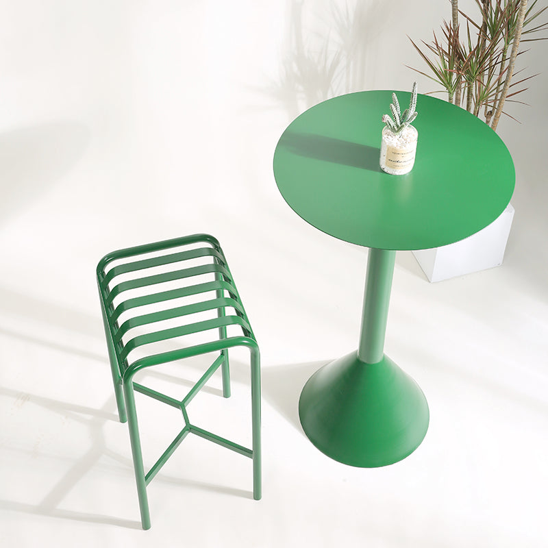 Modern Metal Pub Table Set 1/2 Pieces Round Counter Table for Dining Room