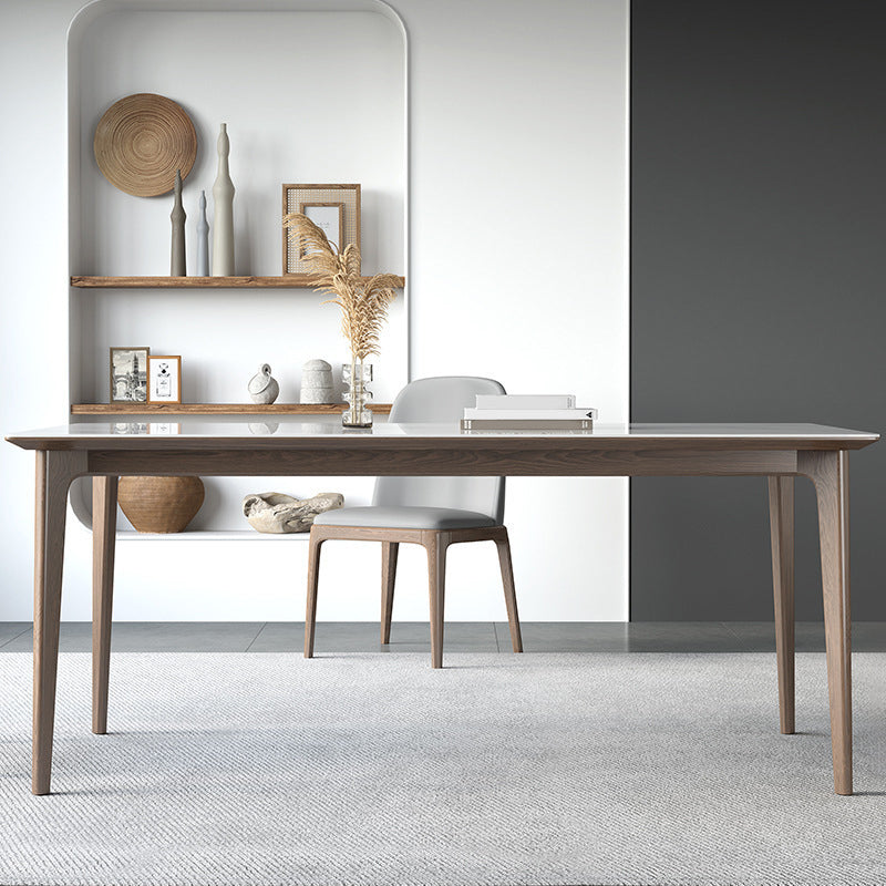 Contemporary Stone Rectangle Table Set 1/2/4/5/7 Pieces Dining Set