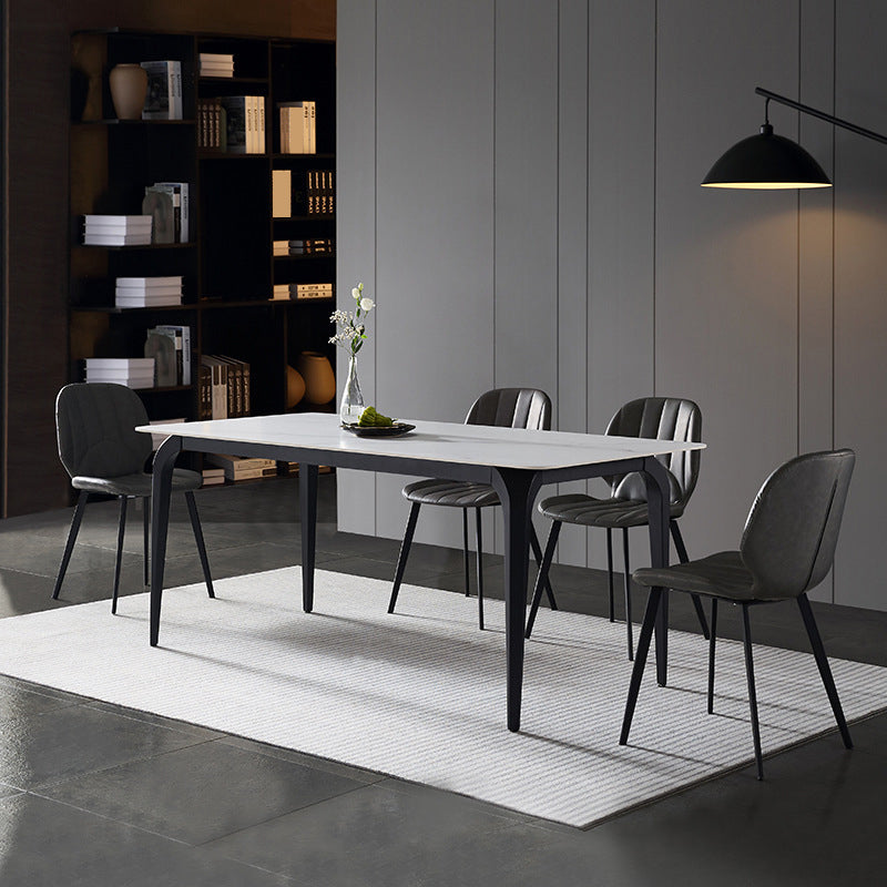 Designer Style Rectangle Dining Set 1/4/5/7 Pieces Sintered Stone Top Dinette Table Set