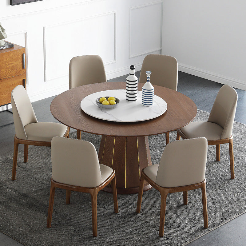 Modern Dining Table Set 1/4/5/7 Pcs Solid Wood Dining Table and Chairs