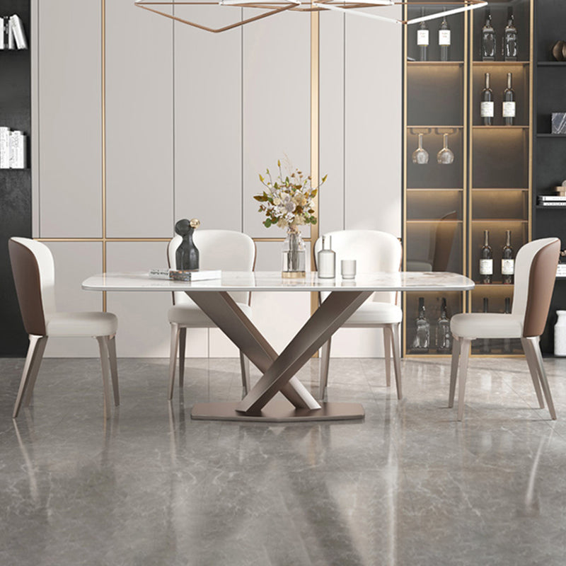 Designer Style 1/4/5/7 Pieces Rectangle Dining Set Sintered Stone Dining Room Table Set