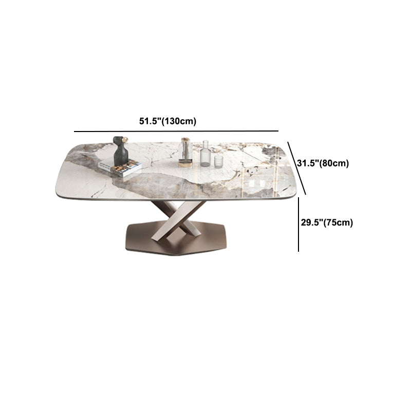 Designer Style 1/4/5/7 Pieces Rectangle Dining Set Sintered Stone Dining Room Table Set