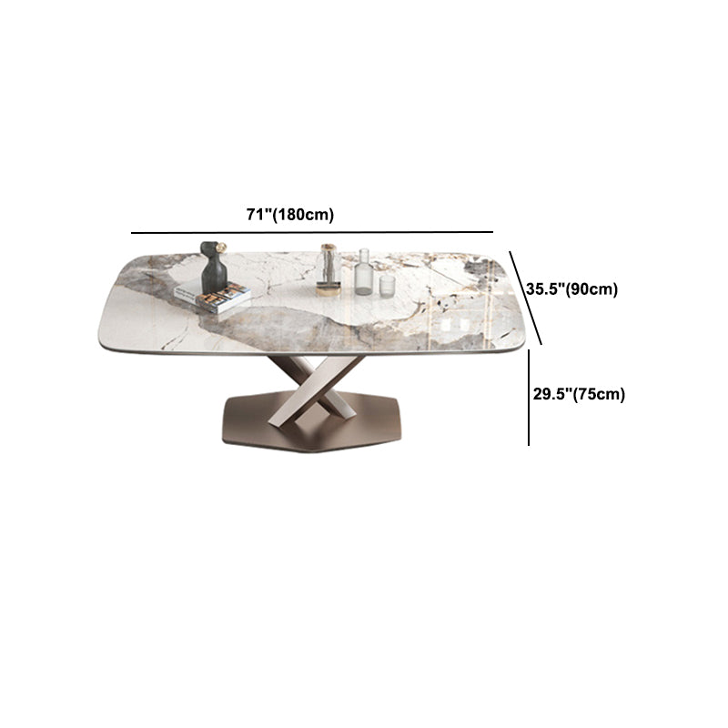 Designer Style 1/4/5/7 Pieces Rectangle Dining Set Sintered Stone Dining Room Table Set