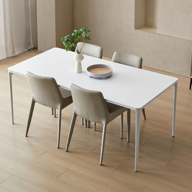 Modern Sintered Stone Dining Table Set White 1/2/5/7 Pieces Dining Set for Home Use