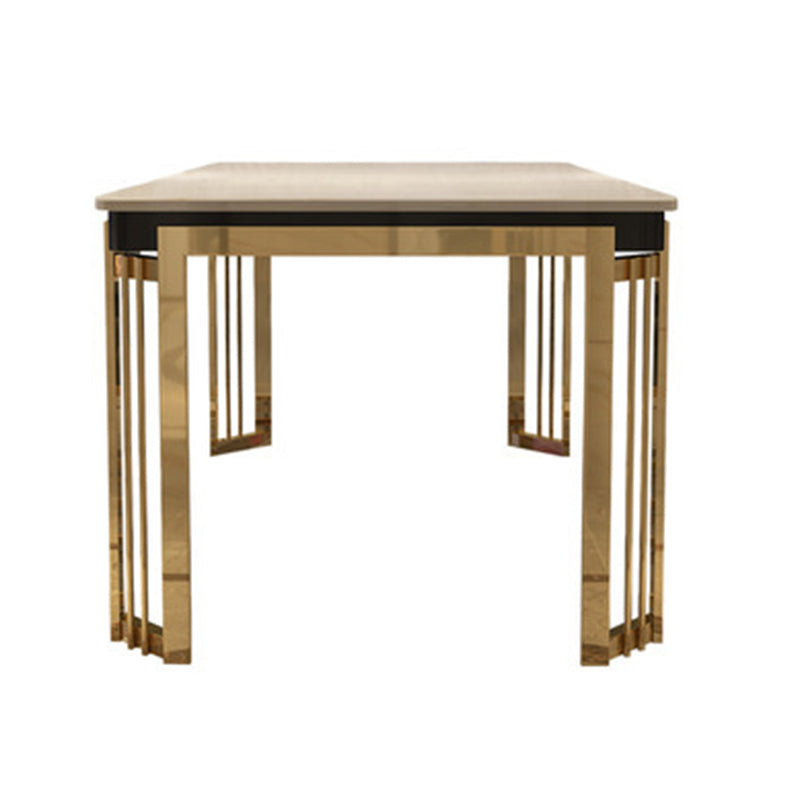 Contemporary Sintered Stone Rectangle Table Set 1/2/5/7/9 Pieces Dining Set for Home