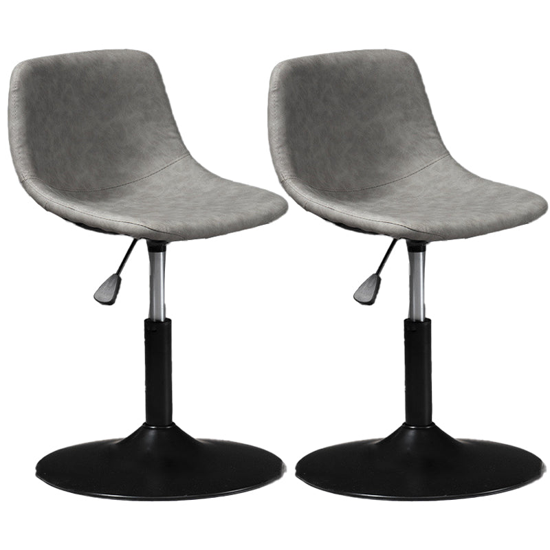 Contemporary Metal Barstool Faux Leather Upholstered Counter Stool Home