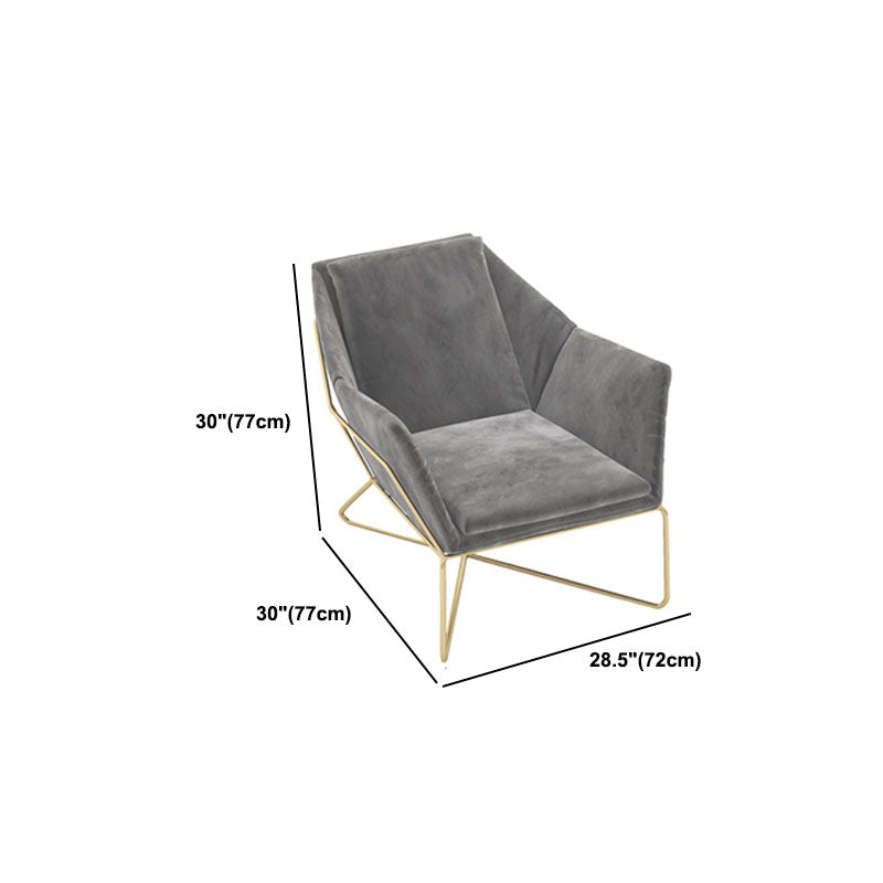 Grey Velvet Sofa with Tight Back and Gold Frame for Living Room