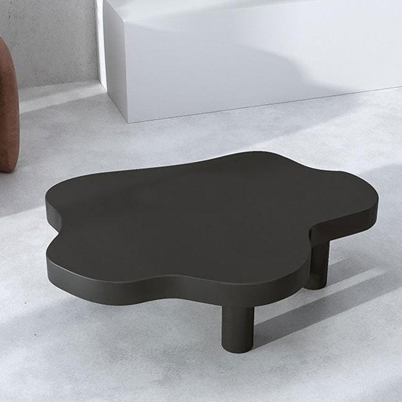 Scandinavian Free Form Coffee Table with 3 Wooden Legs in Pine Wood