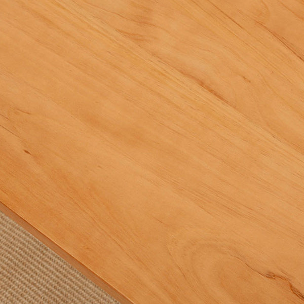 Scandinavian Rectangle Coffee Table with Solid Wood Top and Acrylic Base