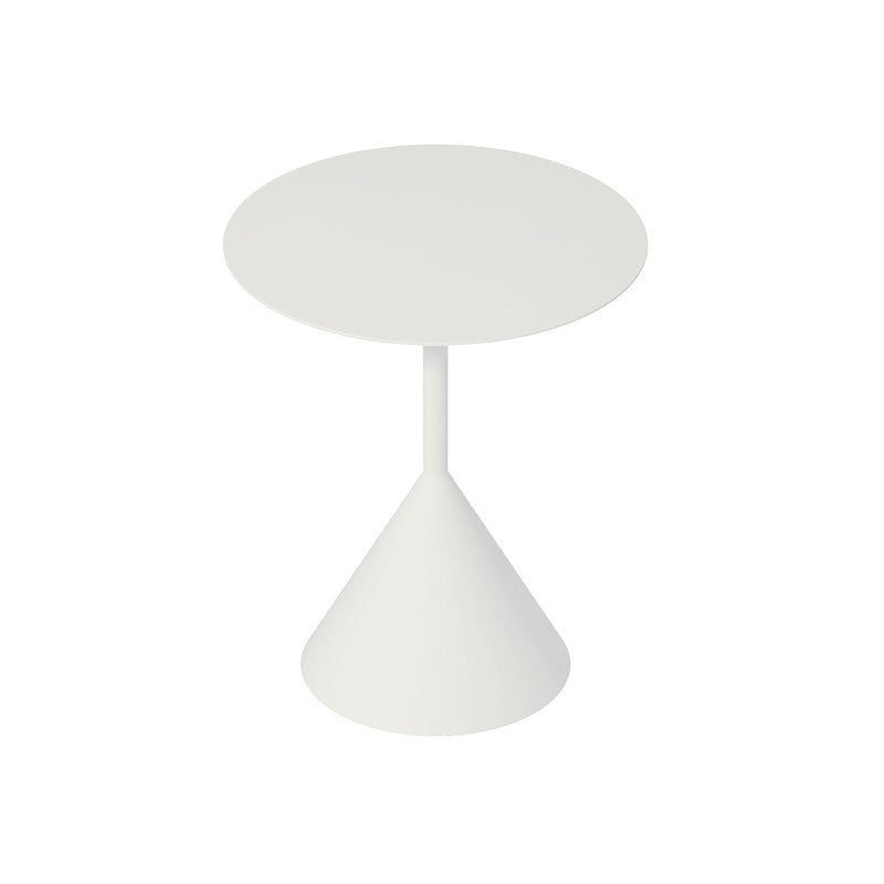Iron 2 Piece Bunching Tables with Round Top and Pedestal Base