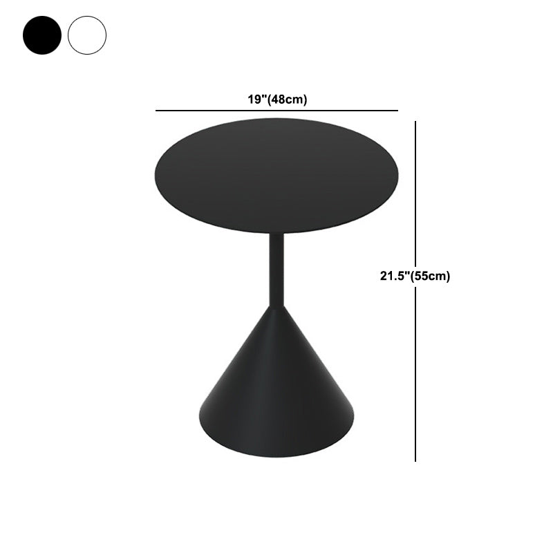 Iron 2 Piece Bunching Tables with Round Top and Pedestal Base