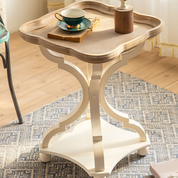 French Country Wooden Cocktail Table Distressed Coffee Table for Home