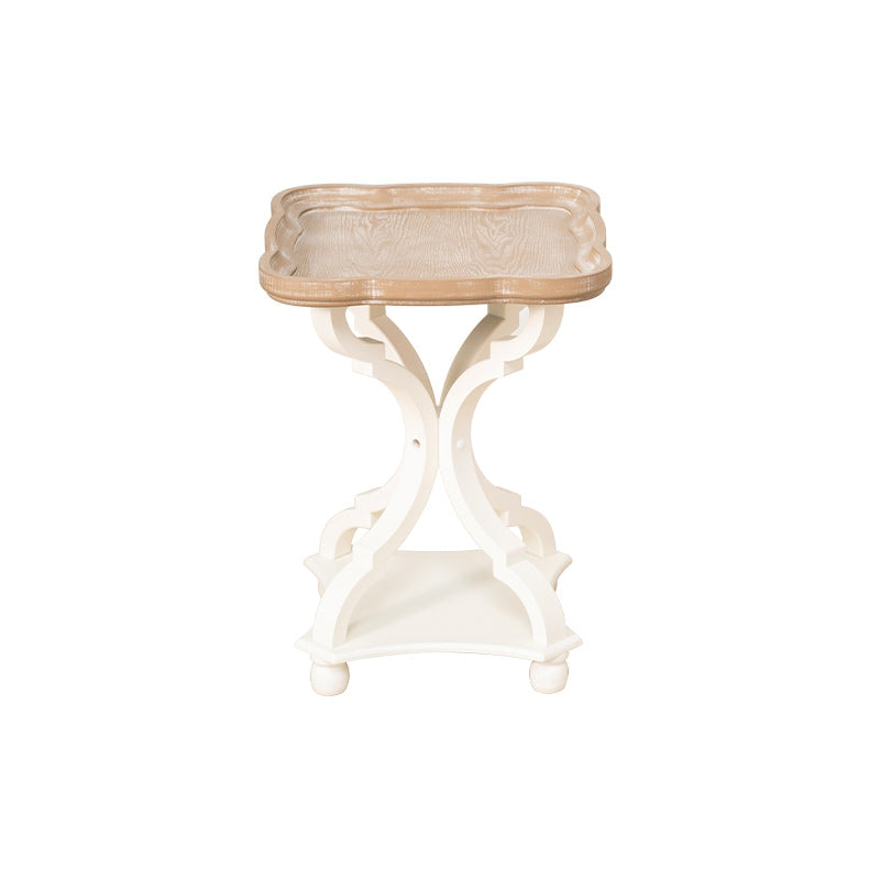 French Country Wooden Cocktail Table Distressed Coffee Table for Home