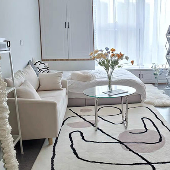 Modern Round Cocktail Table with Glass Top and Steel Sled Base