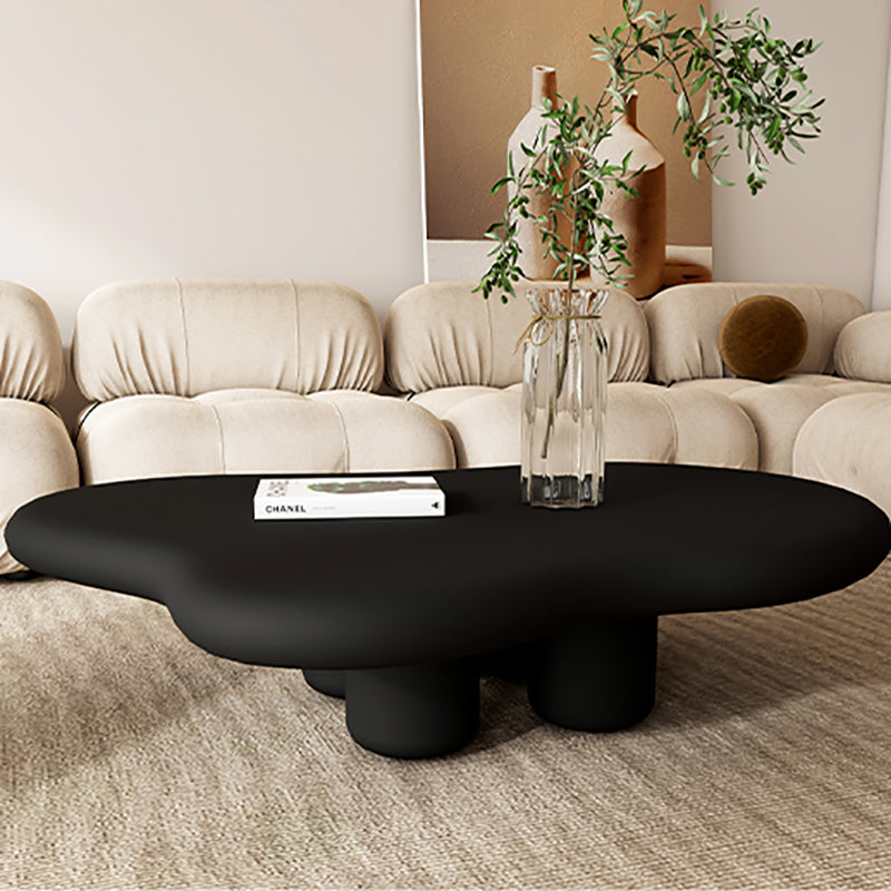 Scandinavian Wooden Coffee Table Free Form 3 Legs Cocktail Table for Home