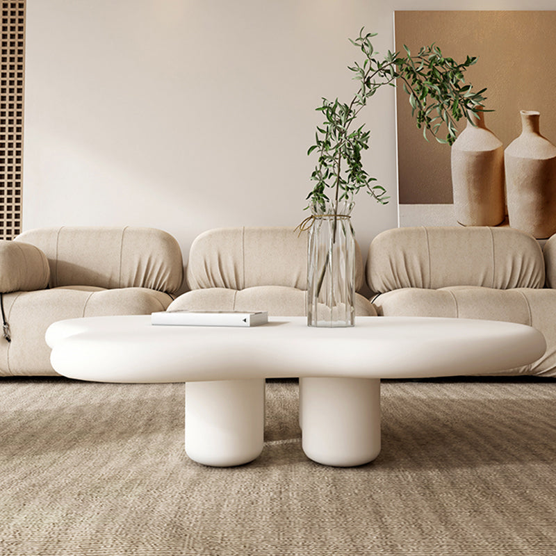 Scandinavian Wooden Coffee Table Free Form 3 Legs Cocktail Table for Home