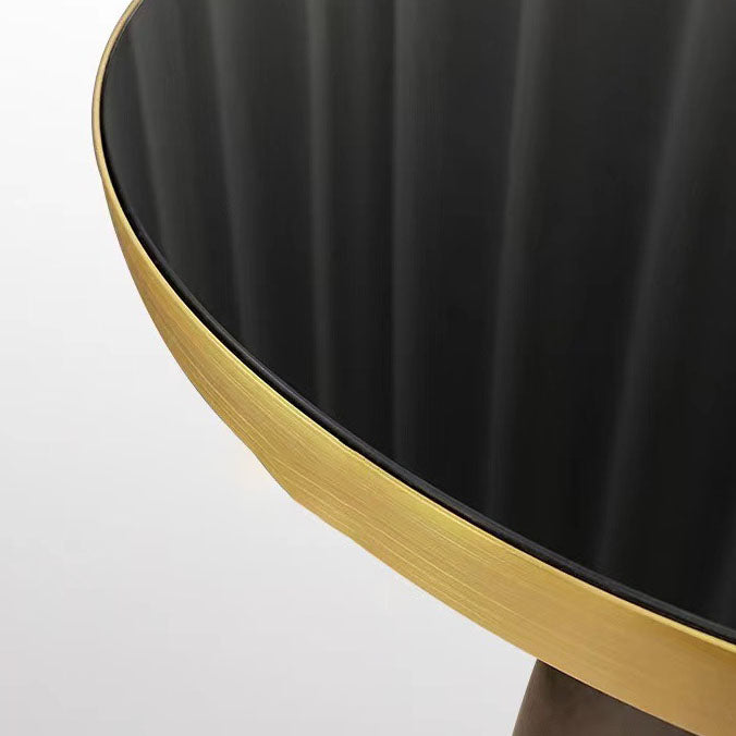 21.26" Tall Mid-century Style Side End Table Glass Pedestal Round Sofa Side Accent Table
