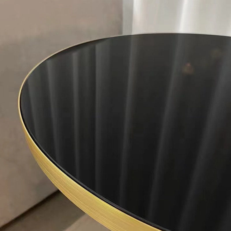 21.26" Tall Mid-century Style Side End Table Glass Pedestal Round Sofa Side Accent Table