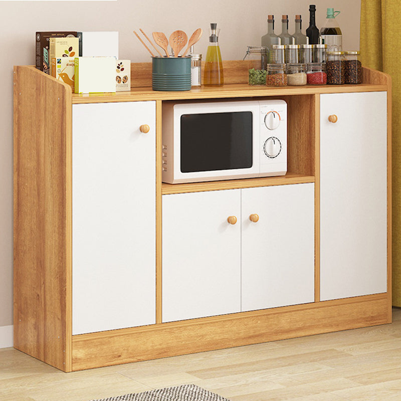 Modern Knobs Side Cabinet Rectangle Wood Storage Cabinet with Drawer