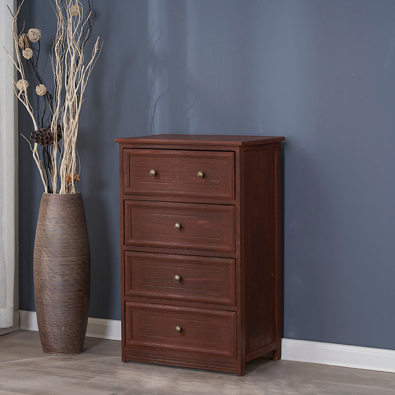 Rectangle Wood Side Cabinet Knobs Storage Cabinet with Drawer