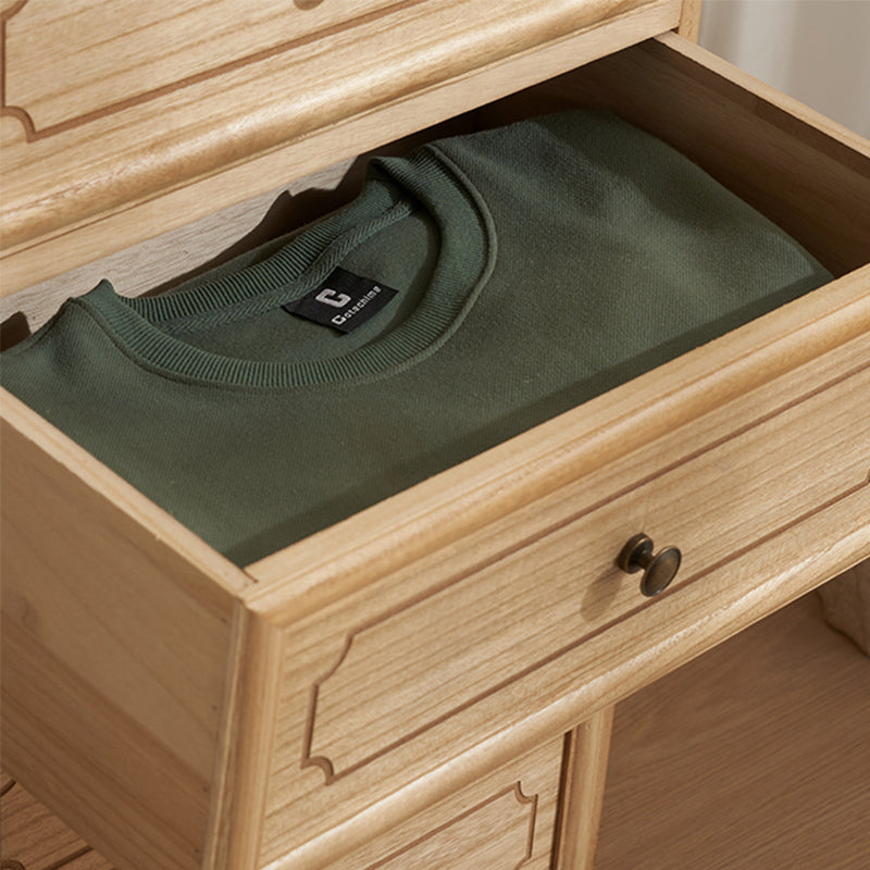 Rectangle Wood Side Cabinet Knobs Storage Cabinet with Drawer