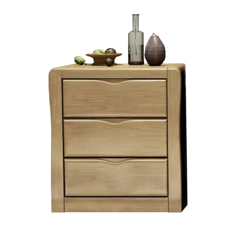Modern Wood Cabinet Grooves Rectangle Side Cabinet with Drawer
