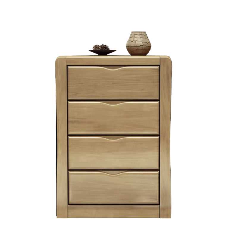 Modern Wood Cabinet Grooves Rectangle Side Cabinet with Drawer