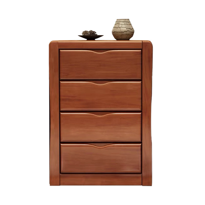 Modern Wood Cabinet Grooves Rectangle Side Cabinet with Drawer