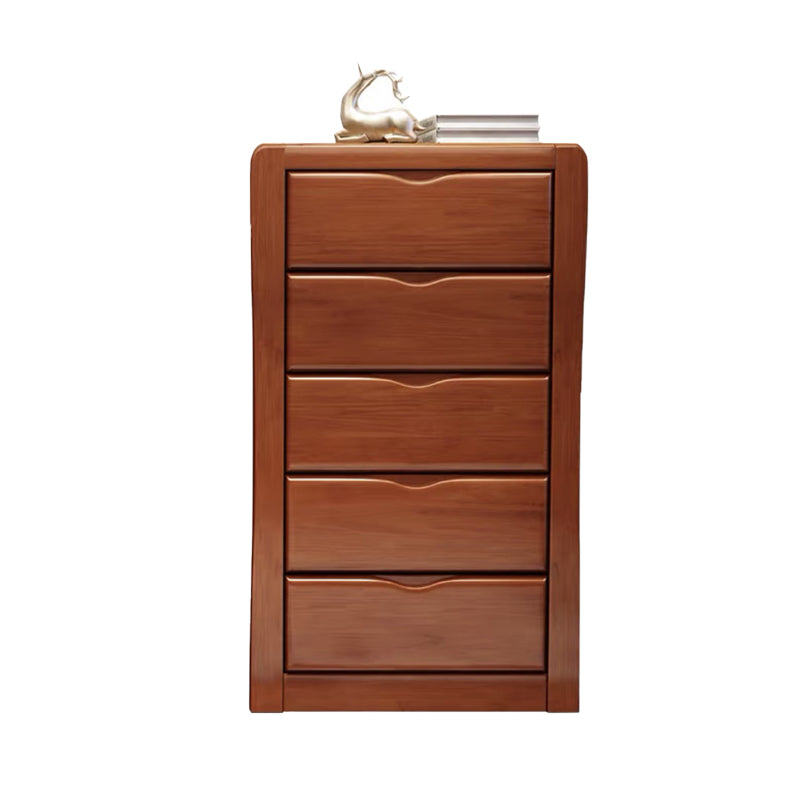 Modern Wood Cabinet Grooves Rectangle Side Cabinet with Drawer