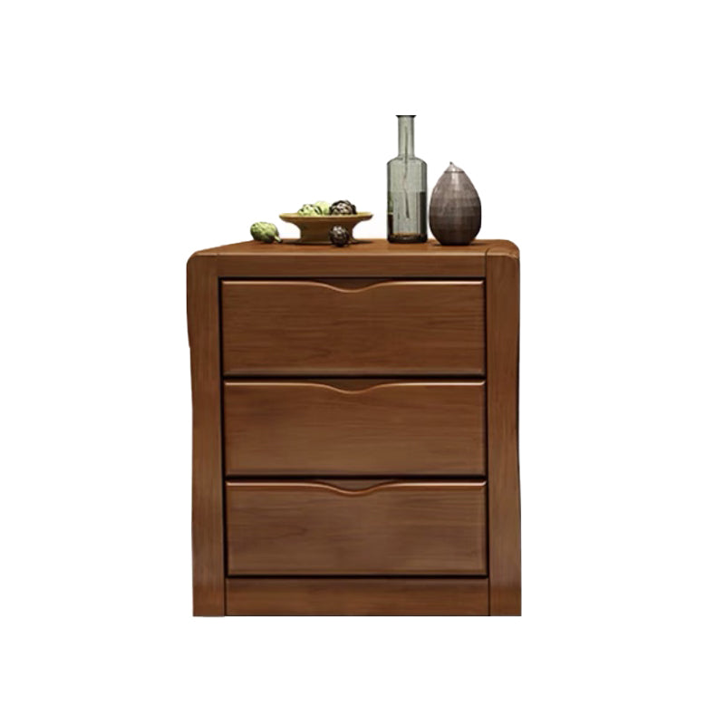 Modern Wood Cabinet Grooves Rectangle Side Cabinet with Drawer