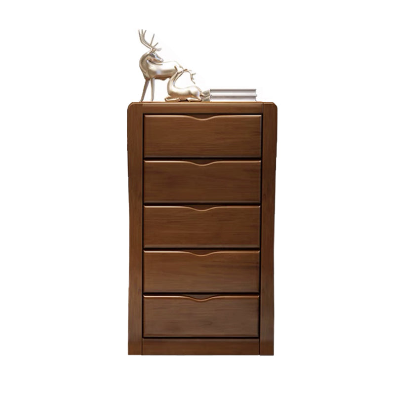 Modern Wood Cabinet Grooves Rectangle Side Cabinet with Drawer