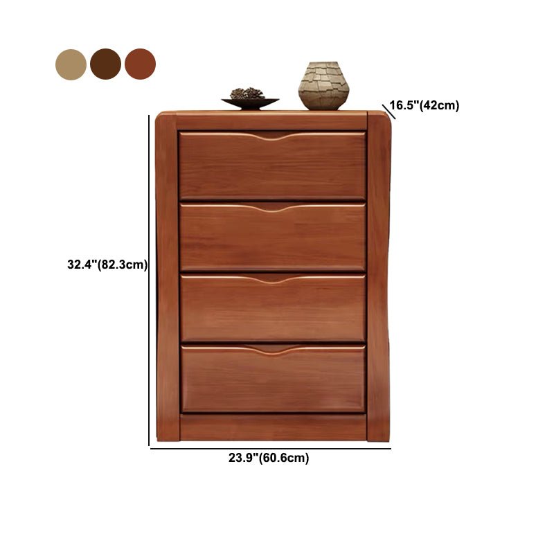Modern Wood Cabinet Grooves Rectangle Side Cabinet with Drawer