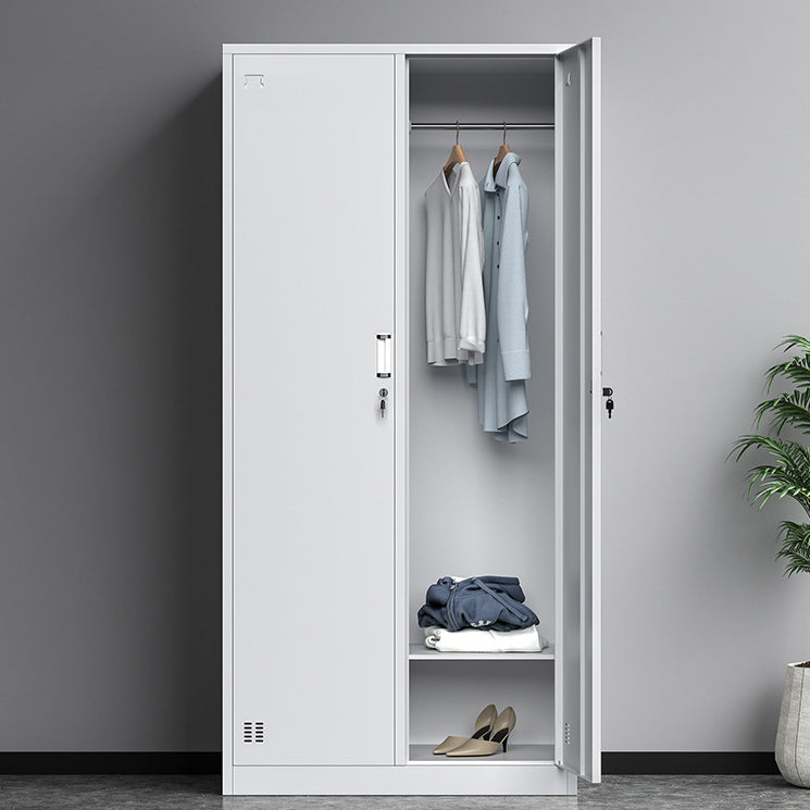 Steel Wardrobe Closet Contemporary Hinged Wardrobe Armoire for Home