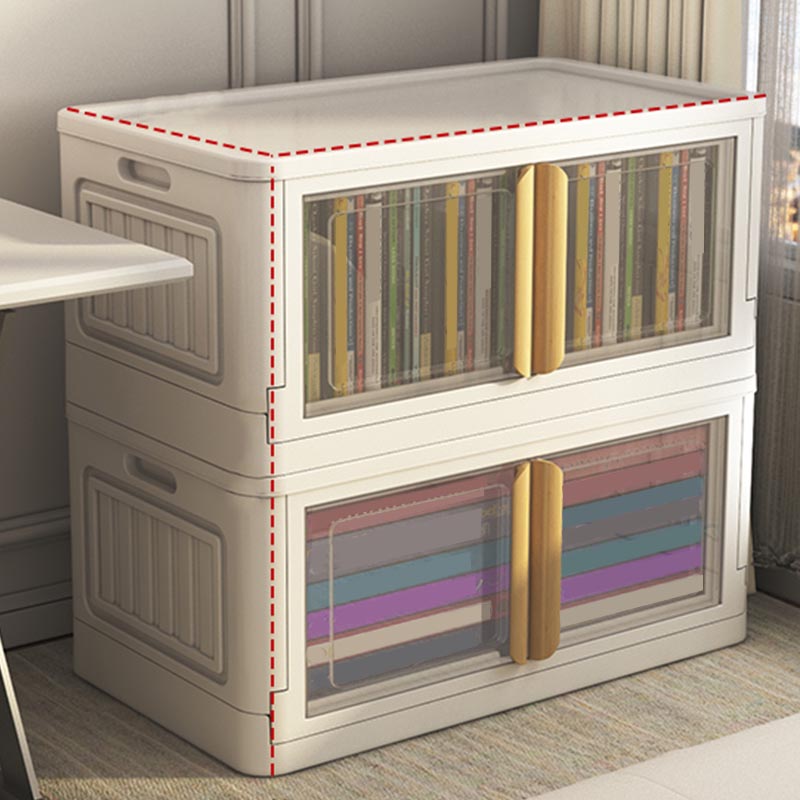 Contemporary Style Non-Hanging Armoire Plastic Bedroom Wardrobe Closet