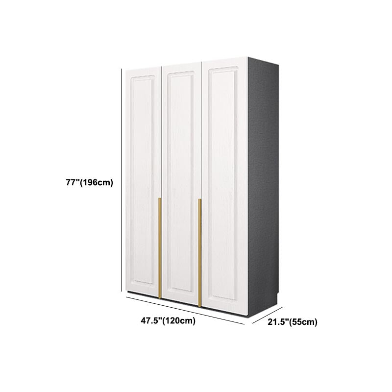 Modern Style Wardrobe White Colour Wooden Wardrobe Closet with Drawer