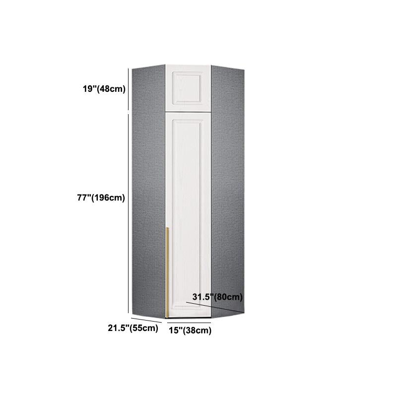 Modern Style Wardrobe White Colour Wooden Wardrobe Closet with Drawer