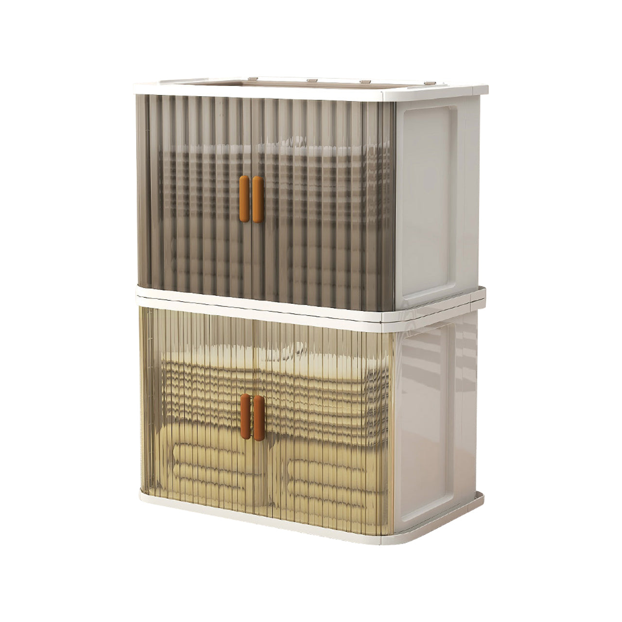 Contemporary Non-Hanging Armoire Plastic Wardrobe Closet with Door