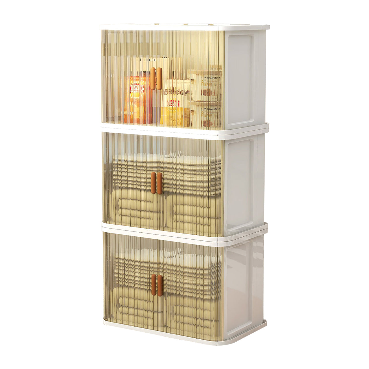 Contemporary Non-Hanging Armoire Plastic Wardrobe Closet with Door