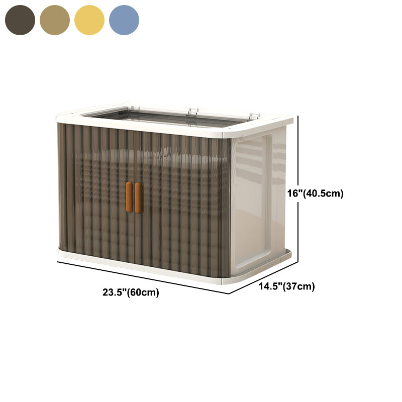 Contemporary Non-Hanging Armoire Plastic Wardrobe Closet with Door