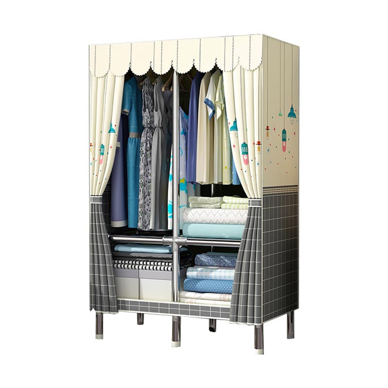 Contemporary Wardrobe Armoire Metal Wardrobe Closet for Bedroom