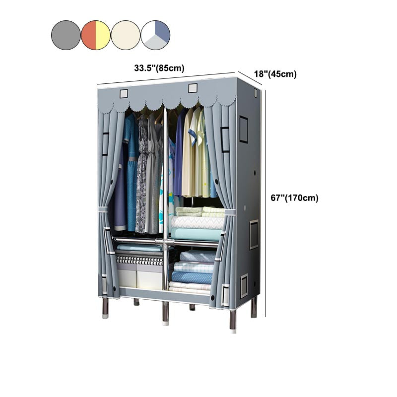 Contemporary Wardrobe Armoire Metal Wardrobe Closet for Bedroom