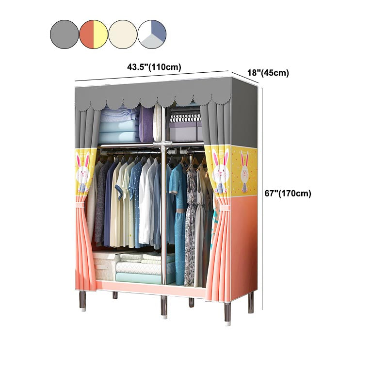 Contemporary Wardrobe Armoire Metal Wardrobe Closet for Bedroom