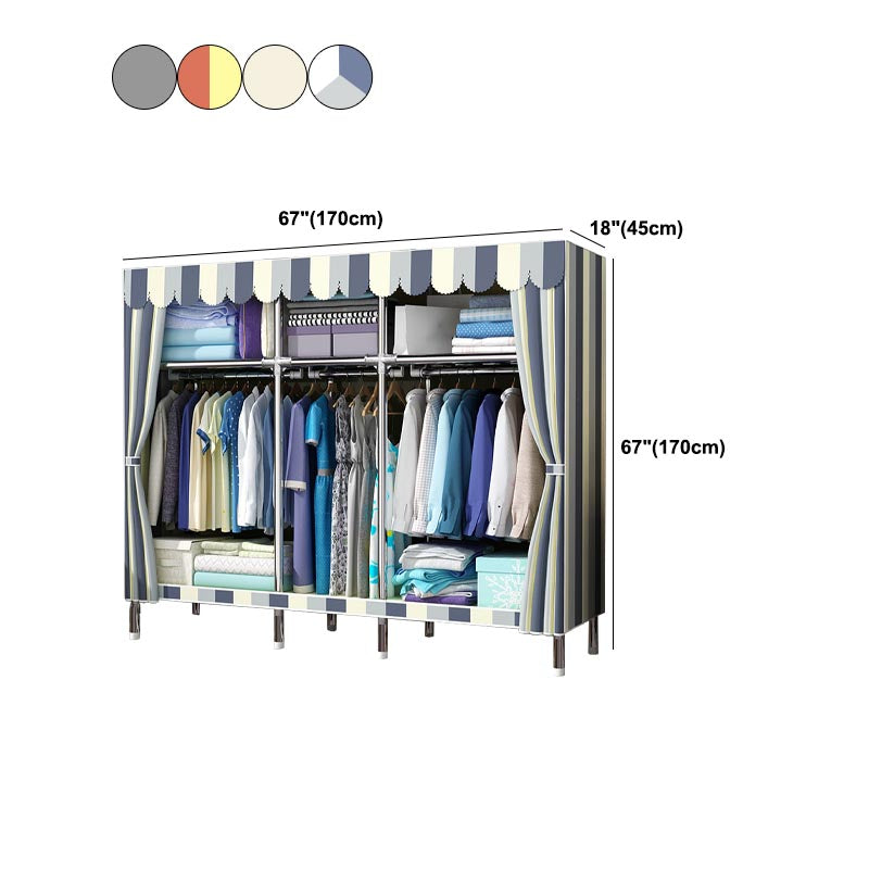 Contemporary Wardrobe Armoire Metal Wardrobe Closet for Bedroom